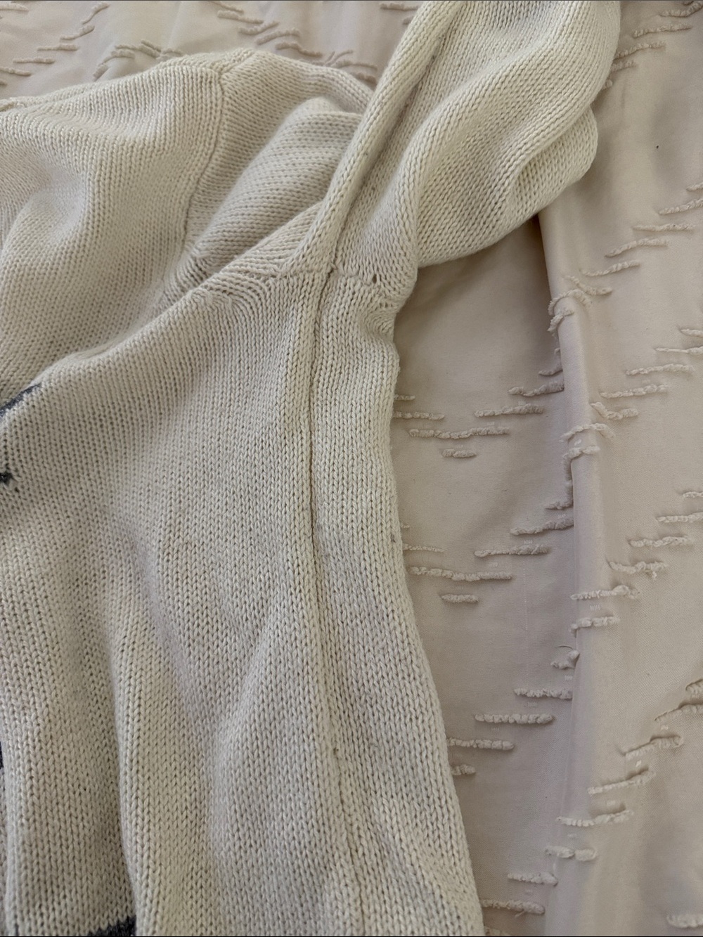 Cream Star-Print St John’s Bay Women's Sweater - Picture 4 of 6